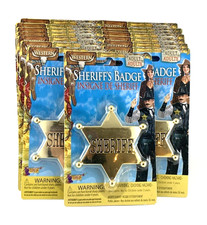 Sheriff's Western Toy Badge Lot of 15 Not for Children Under 3 China New