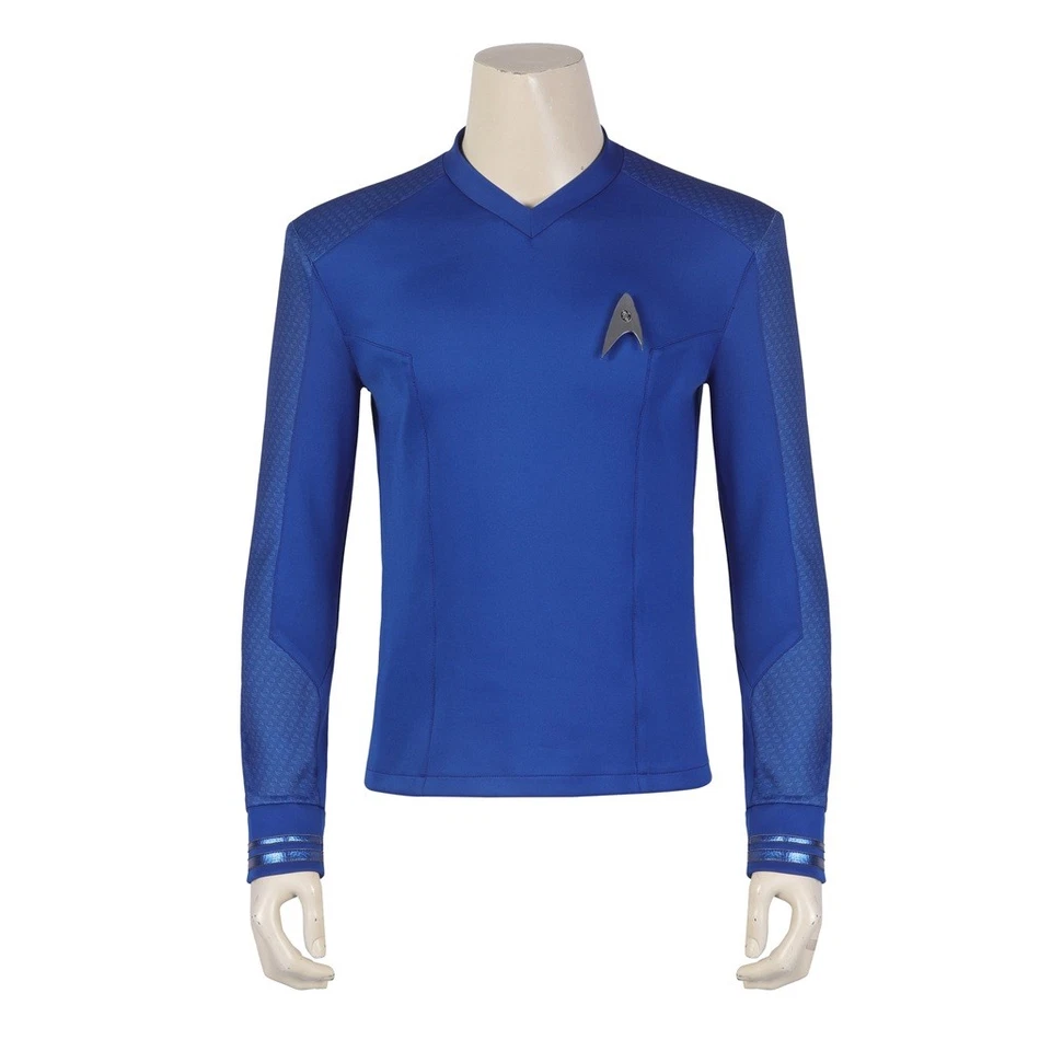 Xcoser Star Trek: Strange New Worlds Cosplay Starfleet Uniform & Badge Top Shirt - Image 3 of 4
