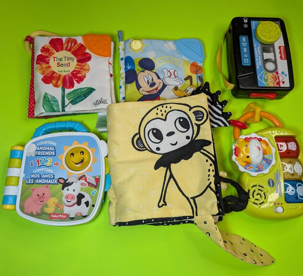 Gzolxkwin Cubo De Actividades 6 En 1 – Juguete Montessori Con Piano, Luces, Formas, Engranajes, Espejo Y Letras, Para Bebés De 1 A 2 Años, Regalo Educativo