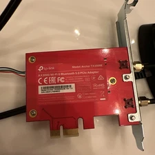 TP-Link Wifi 6 AX3000 PCIe Wifi Card (Archer TX3000E), up to 2400Mbps, Bluetooth