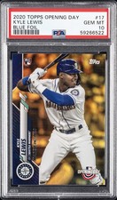 2020 TOPPS OPENING DAY BLUE FOIL #17 KYLE LEWIS ROOKIE RC PSA 10