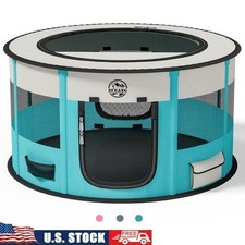 Portable Dog Crate Playpen Indoor Outdoor Durable Lightweight Mesh Accessories