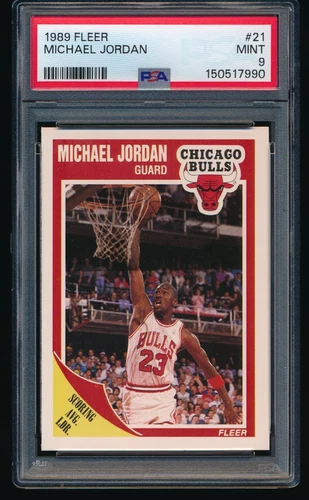 1989 Fleer #21 Michael Jordan Chicago Bulls PSA 9 MINT