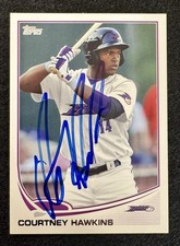 2013 Topps Pro Debut Courtney Hawkins #37 In Person Autograph Rookie Card (RC). rookie card picture