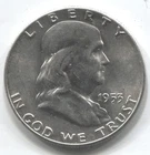 1953 - S -  FRANKLIN HALF DOLLAR -90 % SILVER - LOT # 340 - LOW MINTAGE