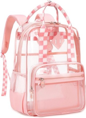 Heavy Duty Small Transparent Backpack for Kids - Clear School Bookbag