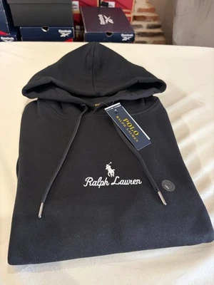 Sweat à capuche Polo Ralph Lauren Logo Double-Knit Noir Homme Taille S - Photo 1/4