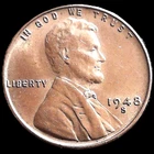 1948-S Lincoln Wheat Cent RD AU