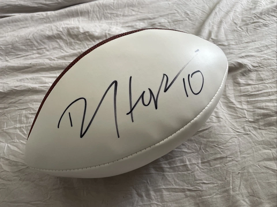 Deandre Hopkins 亲笔签名德州足球、泰坦、酋长队、乌鸦队 #10 — 第 4/4 张图片