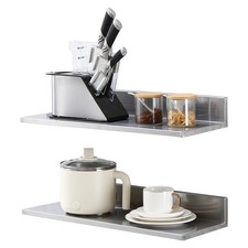 Uimoso 24" x 8.6" Stainless Steel Wall Mounted Shelf Kitchen Shelving 2 Pack