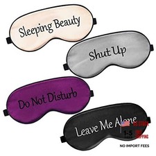 4 Pieces Funny Sleep Mask Silk Eye Mask Soft Blackout Black, Gray, Pink, Purple