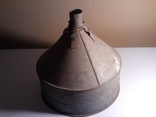 Vintage Large Old  Galvanized Steel Funnel Farm Barn 10 1/4 