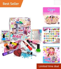 Colorful Nail Art Studio Kit with Pens & Decorations - Perfect Gift for Girls