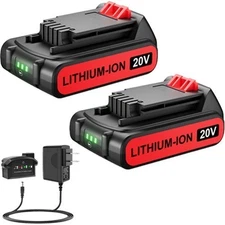1-2Pack FOR Black and Decker 20V 4.0Ah Lithium Battery/Charger MAX LBXR20 LBX20