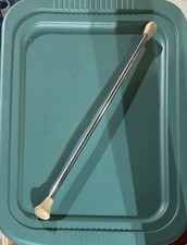 Vintage 20  Twirling Baton   Silver Chrome Metal with rubber cap ends