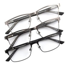 Design Optics By Foster Grant Kyne Full Metal Square Reading Glasses, 3-Pack
