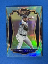 2021 Panini Select Carolina Blue Prizm #114 Framber Valdez Houston Astros #/35