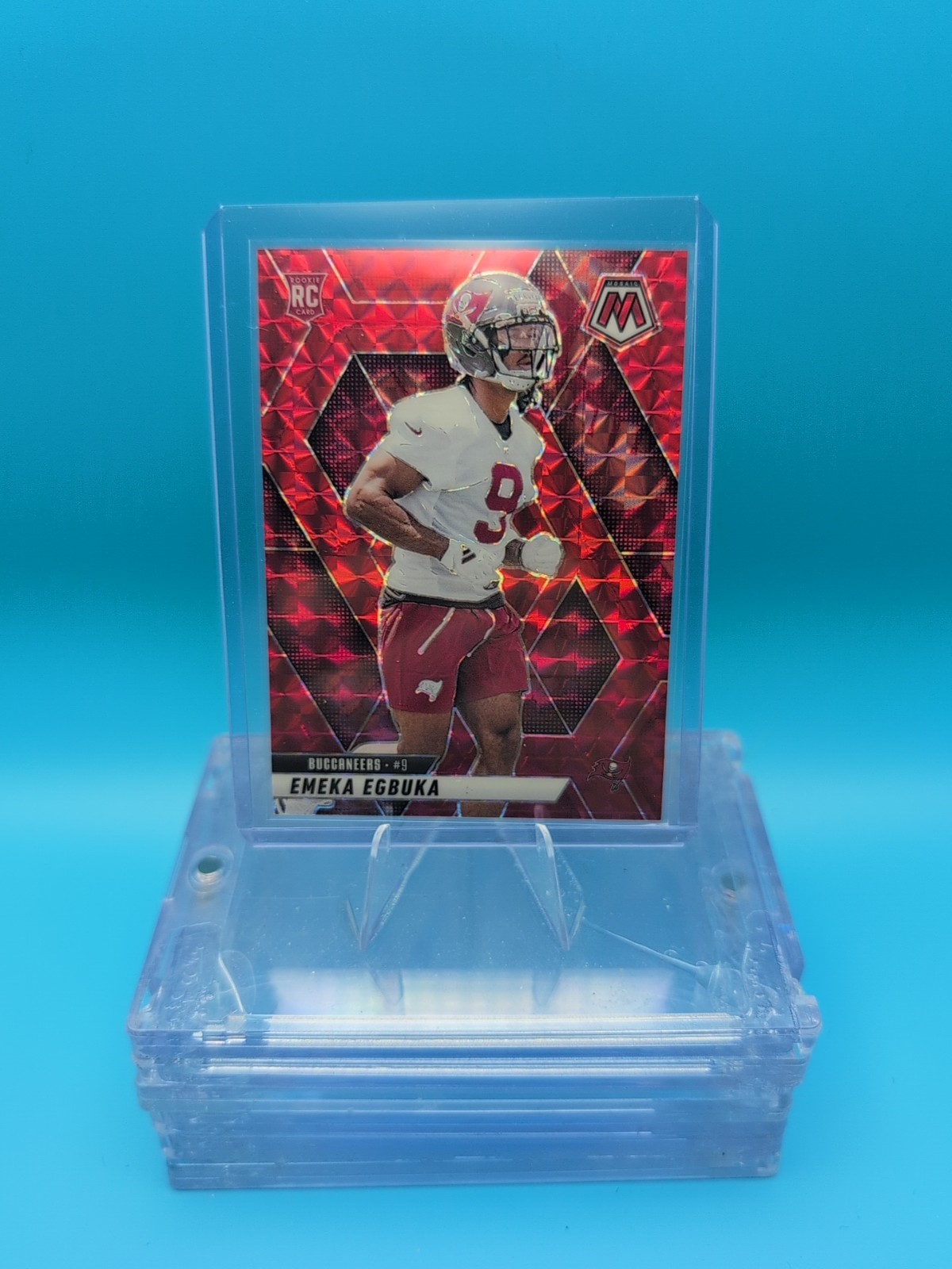 2025 Panini Mosaic - EMEKA EGBUKA ROOKIE MOSAIC RED PRIZM 376 RC Hobby Exclusive