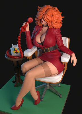 Auftrag: Artist Proof Model Kit Sara Bellum 1960s Toon Style Fan Art Texelion