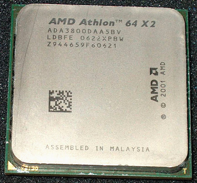 AMD ATHLON 64 X 2  3800+  2.0 GHZ  DUAL CORE PROCESSOR, ADA3800DAA5BV ,  SKT 939