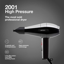 New Elchim 2001 High Pressure Professional Hair Dryer, 2000 watts, Salon or Home