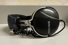 Koss TD85 Stereo Headphones Stereo Plug Black  TESTED Works!