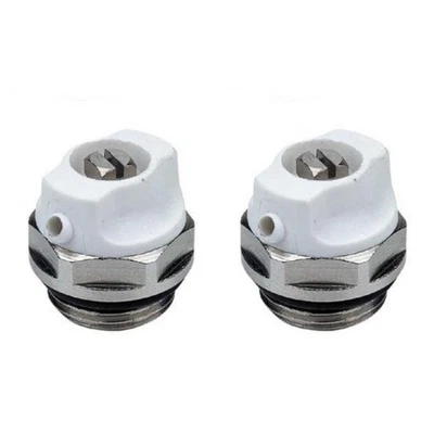 AQUER 2 x Entlüftungsstopfen 1/2" Schnellentlüfter Heizkörper Entlüftungsventil