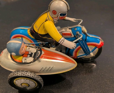 #ad Schylling Collector Series Motorcycle and side car Clean Wind Up Works Well VGC $32.95