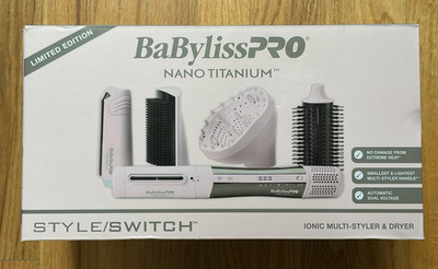 BaByliss PRO Nano Titanium Style / Switch PINK Ionic Multi-Styler Dryer