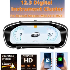 12.3 Digital Instrument Cluster For Renault Megane 2016-2024 Speedometer Linux 12.3 Digital Instrument Cluster For Renault Megane 2016-2024 Speedometer Linux