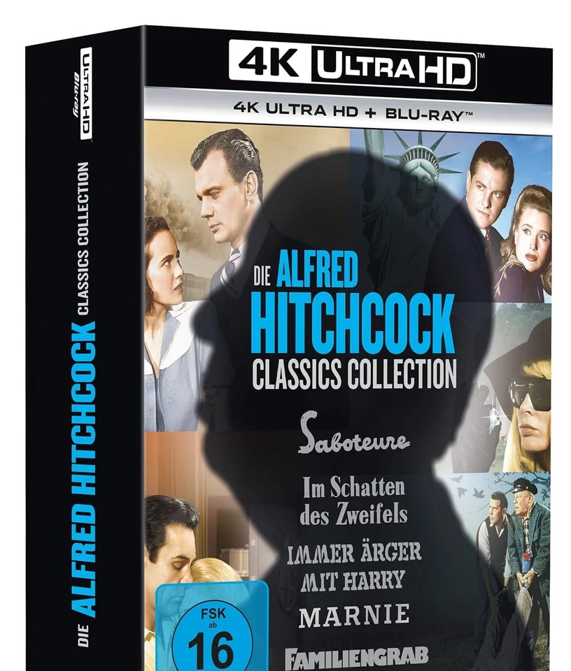 Alfred Hitchcock Collection 10 4K Blu Ray Box mit 5 Fimen Saboteure NEU OVP - Bild 1 von 1