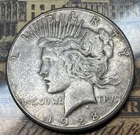 1928-S Peace Silver Dollar $ XF - AU Beautiful Original Semi Key Date !!!