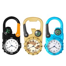 Blue Compass Backpack Clip on Carabiner FOB Belt Watch Climbing Outdoor Unisex