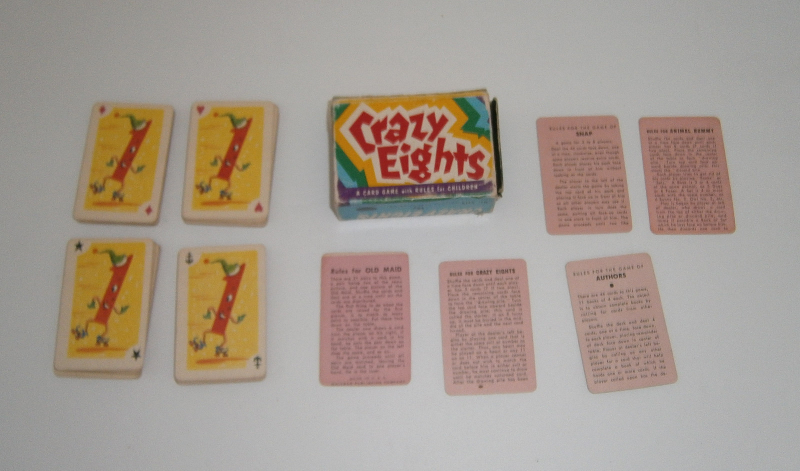VINTAGE 1951 Whitman CRAZY EIGHTS Card Game Complete with Box & Rules | eBay