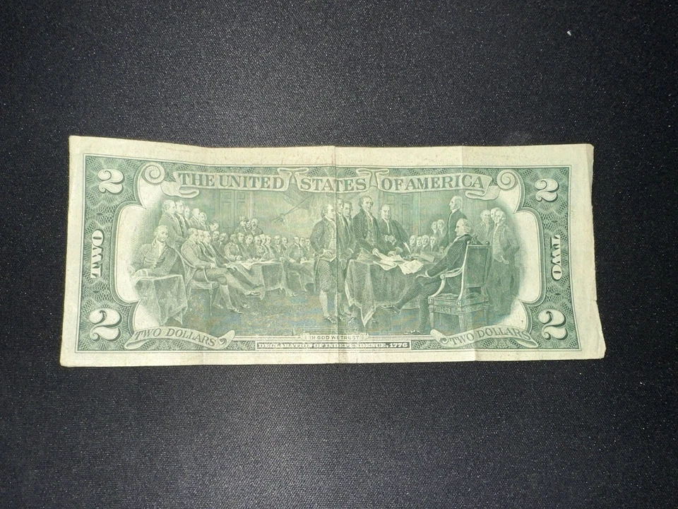 1976 $2 Dollar Bill Misalignment Error. VERY RARE Series C - Image 2 of 2