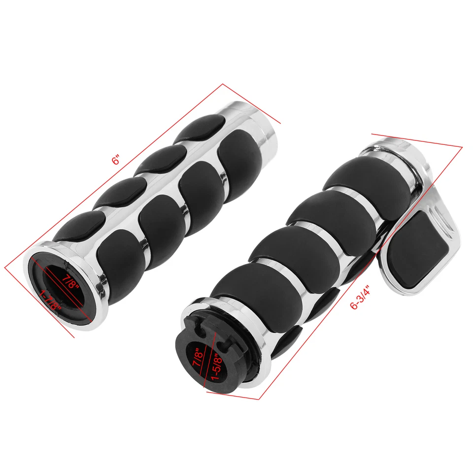 Empuñaduras de acelerador cromadas de 7/8" para Yamaha Virago XV 250 500 700 750 920 1100 Foto 2 de 4