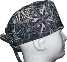 Colorful Compasses Scrub Hat Chemo Cap
