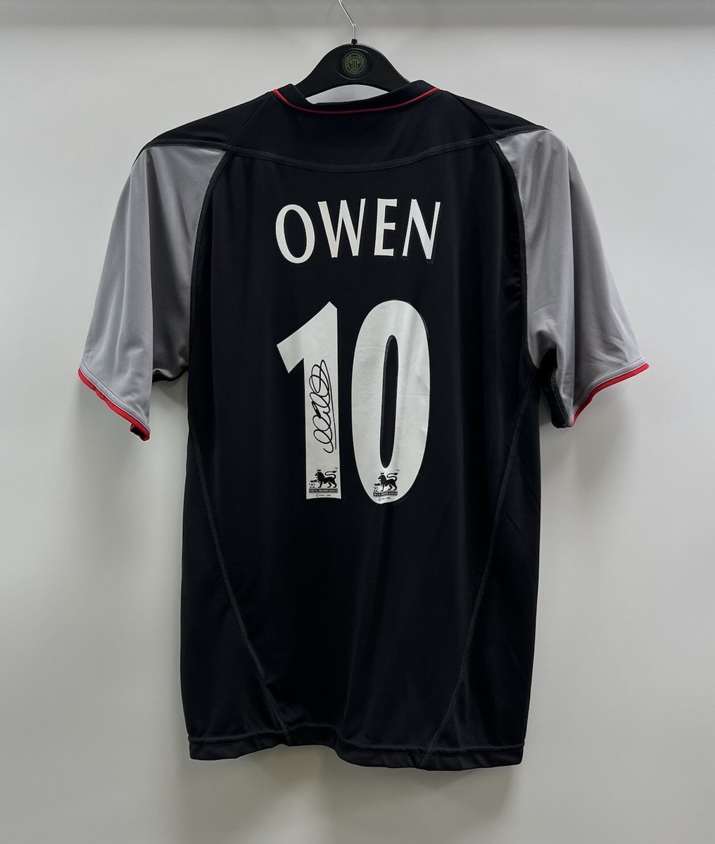 Liverpool Signed Owen 10 Away Football Shirt 2002/04 Adults Small