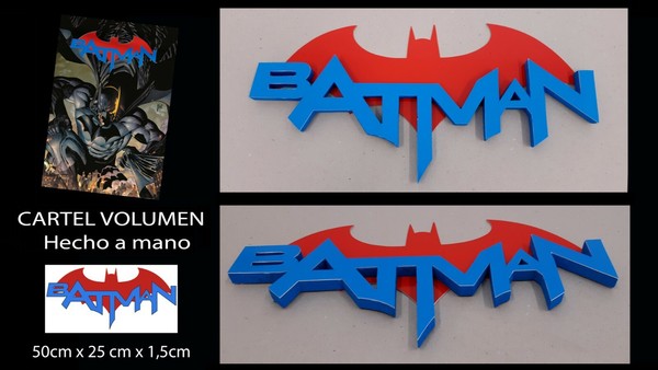 RÓTULO BATMAN.Handmade