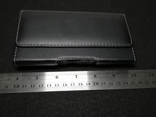 New Universal Black Leather Cell Phone Pouch Case Holder w Rotating Belt Clip
