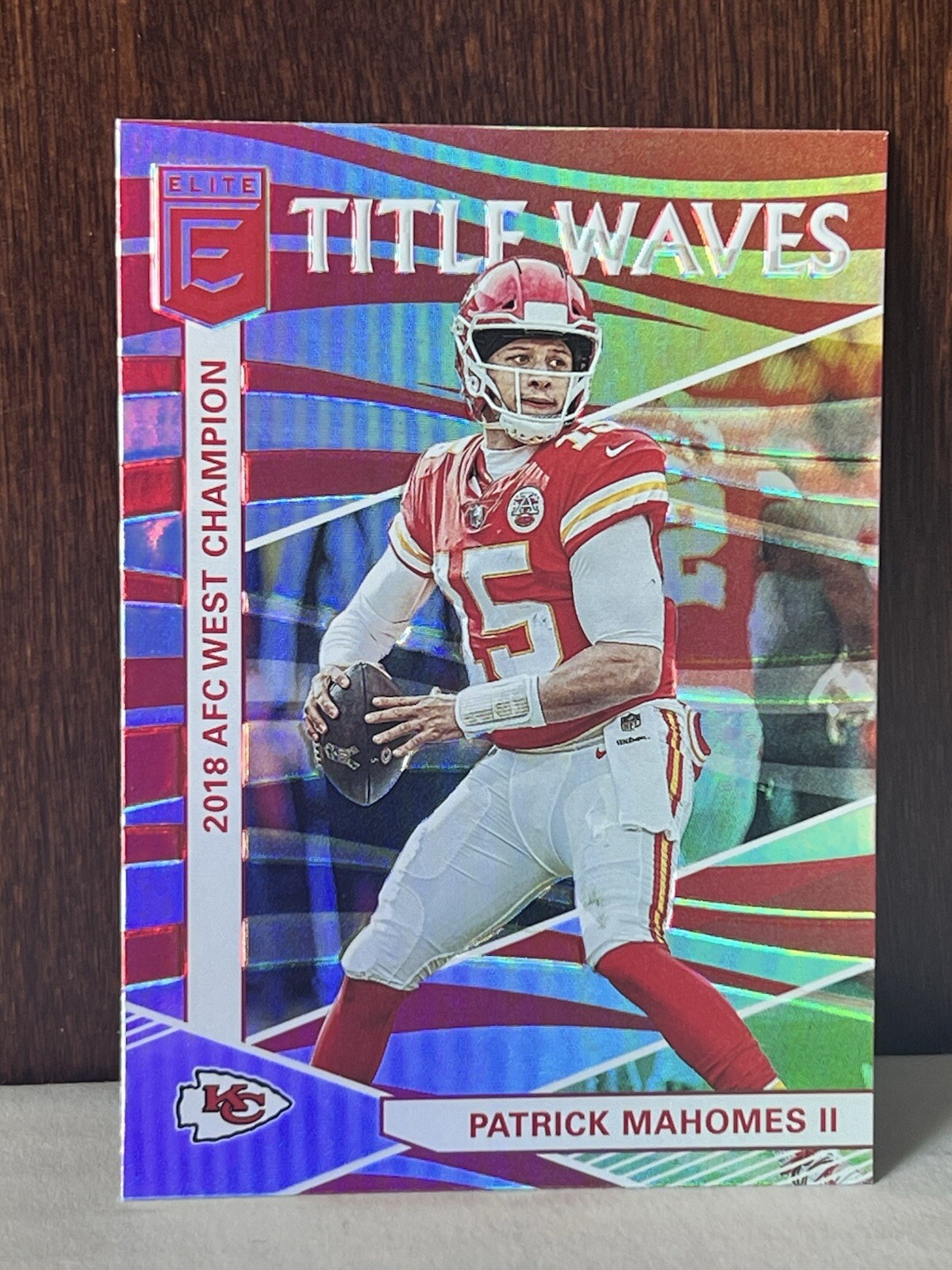 Patrick Mahomes II - 2019 Panini Donruss Elite - Title Waves Refractor #TW-3