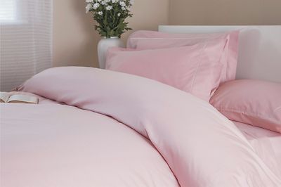 400 Fadenzahl einlagig ägyptische Baumwolle Bettwäsche in rot rosa alle Größen
