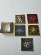 HBO GAME OF THRONES HOUSE SIGILS COASTER SET NIP