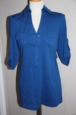 Womens Max Edition Royal Blue Dress Small Belted Pocket Work Business Casual