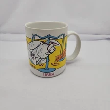 Libra Astrology novelty coffee mug Scales rabbit Famous libras and forecast