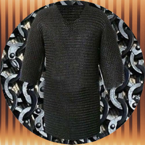 Chain mail Shirt Flat Riveted with Flat Washer this shirt Size XXL - Picture 3 of 4