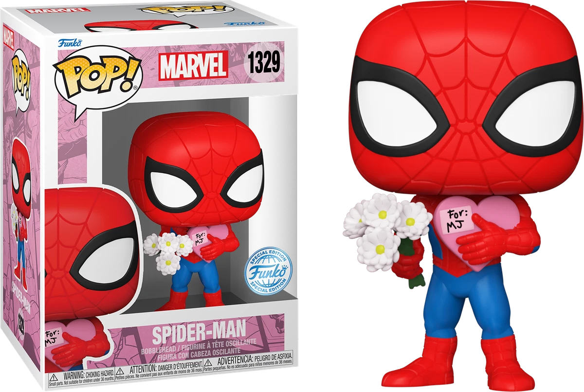 Marvel - Spider-Man with Flowers Valentine's Day #1329 Funko Shop Pop Vinyl  NEW