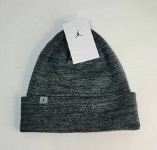 NIKE JORDAN Jumpman Cuffed Beanie Hat Cap Unisex One Size Black Gray