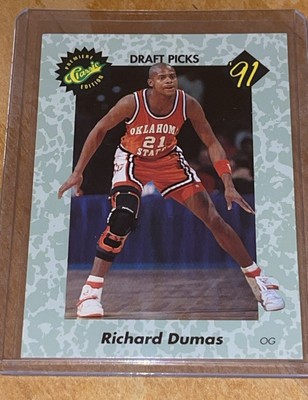1991 CLASSIC BASKETBALL DRAFT PICKS RICHARD DUMAS #36 - OKLAHOMA STATE