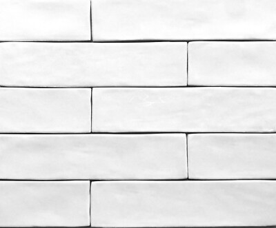 2.5'' x 10'' Soft White Artisan Finish Glossy Spanish Porcelain Tile (one Piece)